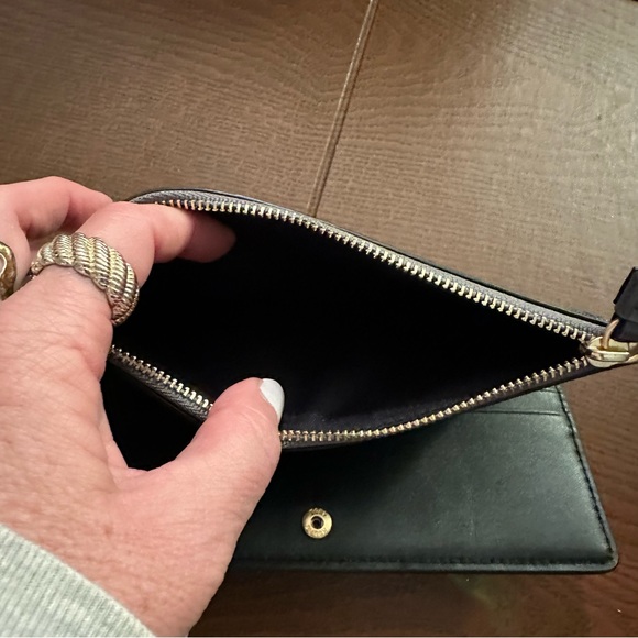 Tory Burch-Walker Embossed Zip Slim Wallet, “Night”, NWT, matches Walker Satchel - Picture 5 of 6